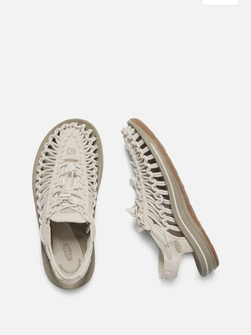 NWOT Keen Women’s UNEEK Sandal Sneaker — White Cap/Cornstalk - Picture 6 of 8